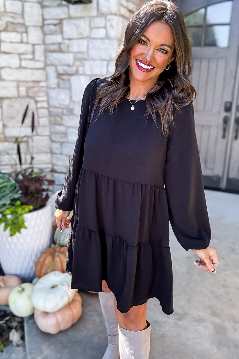 Your Happiness Black Midi Dress