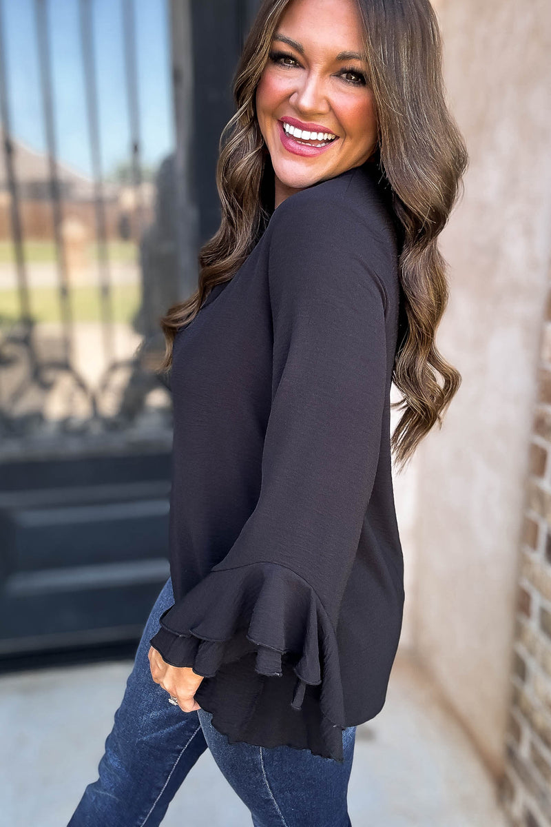 Go With The Flow Black Top