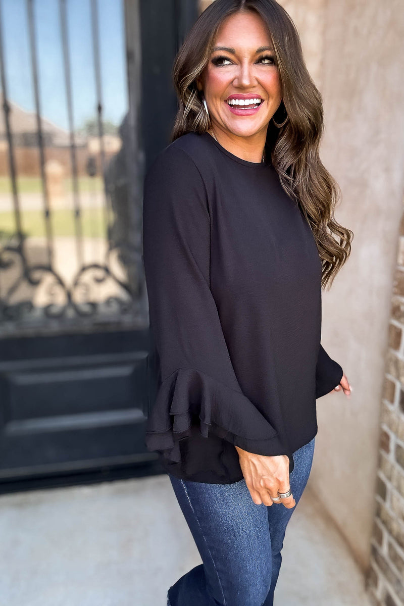 Go With The Flow Black Top