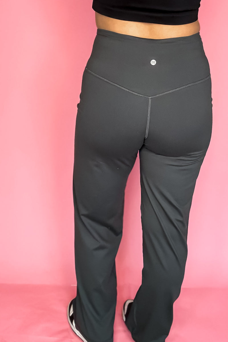 Wide Leg Charcoal Aligned Activewear Yoga Pants