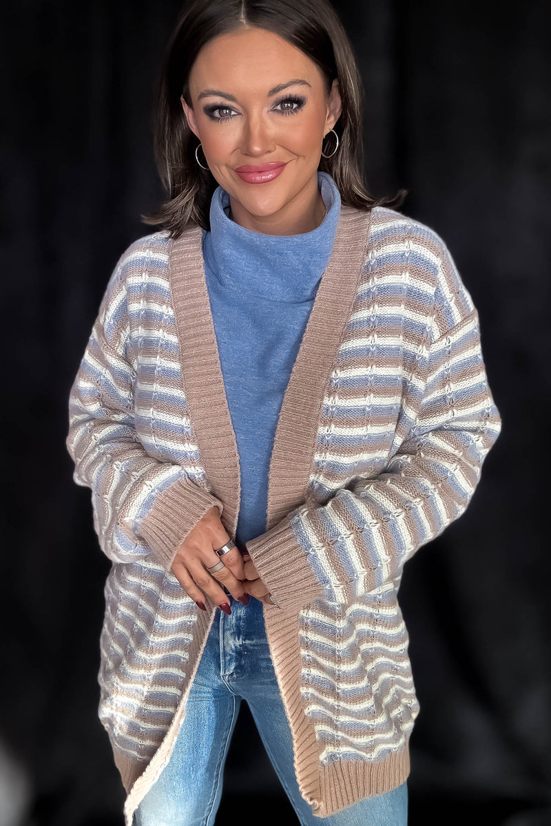Striped Cozy Days Cardigan