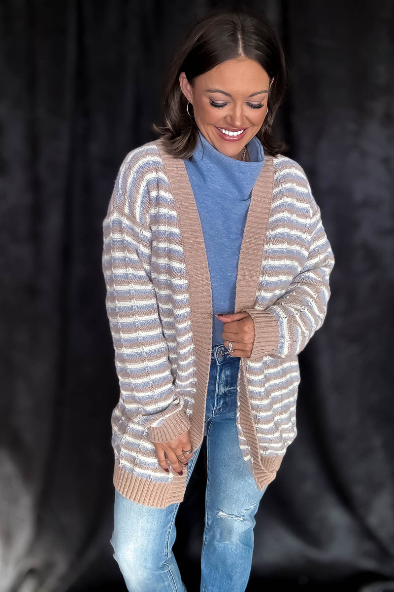 Striped Cozy Days Cardigan