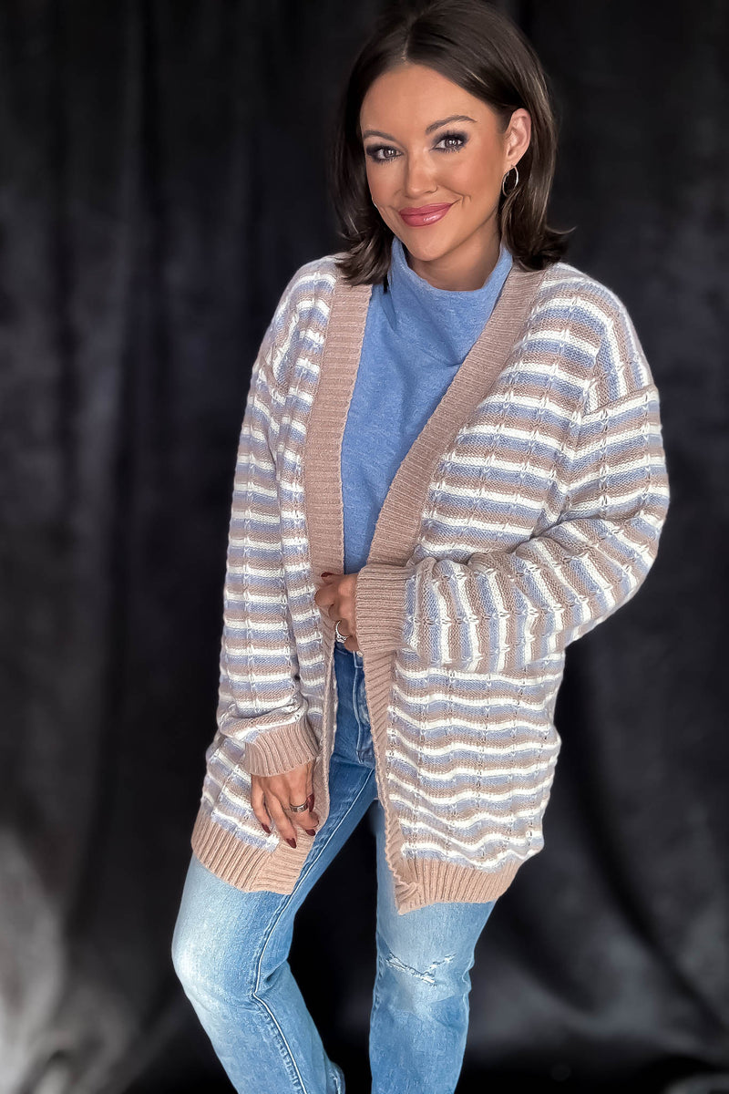 Striped Cozy Days Cardigan