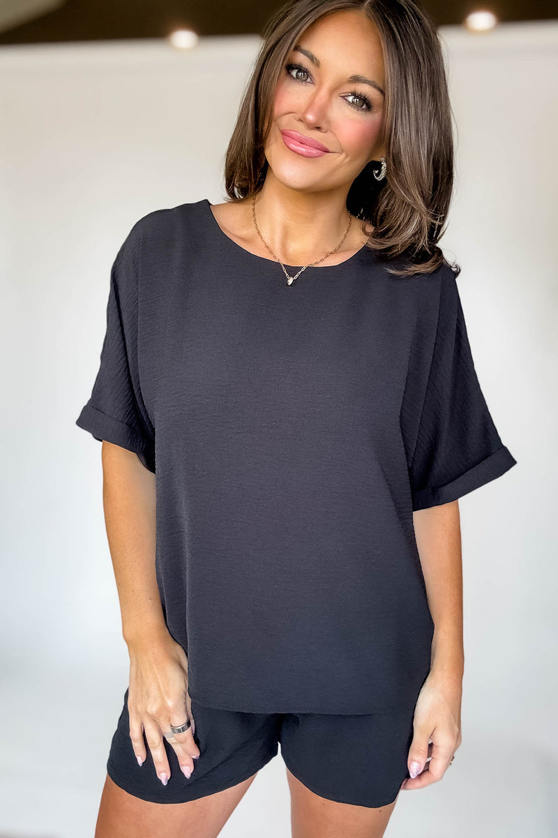 Sparrow Black Airflow Top