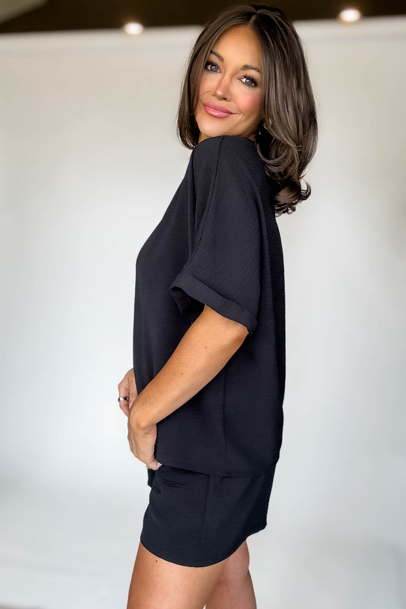 Sparrow Black Airflow Top