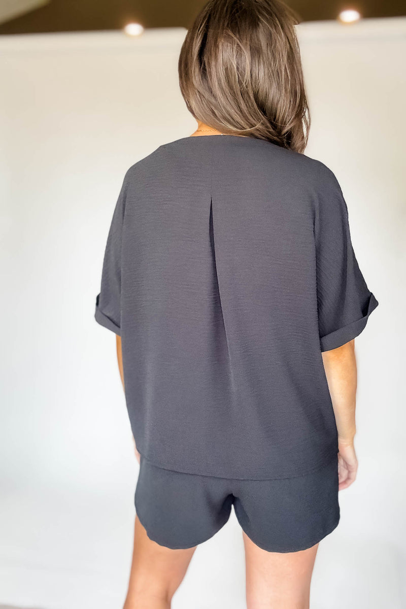 Sparrow Black Airflow Top