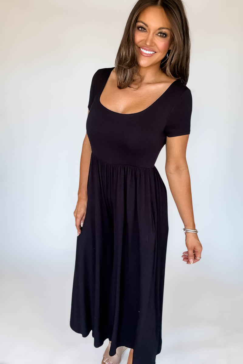 Black Double Layered Jumpsuit