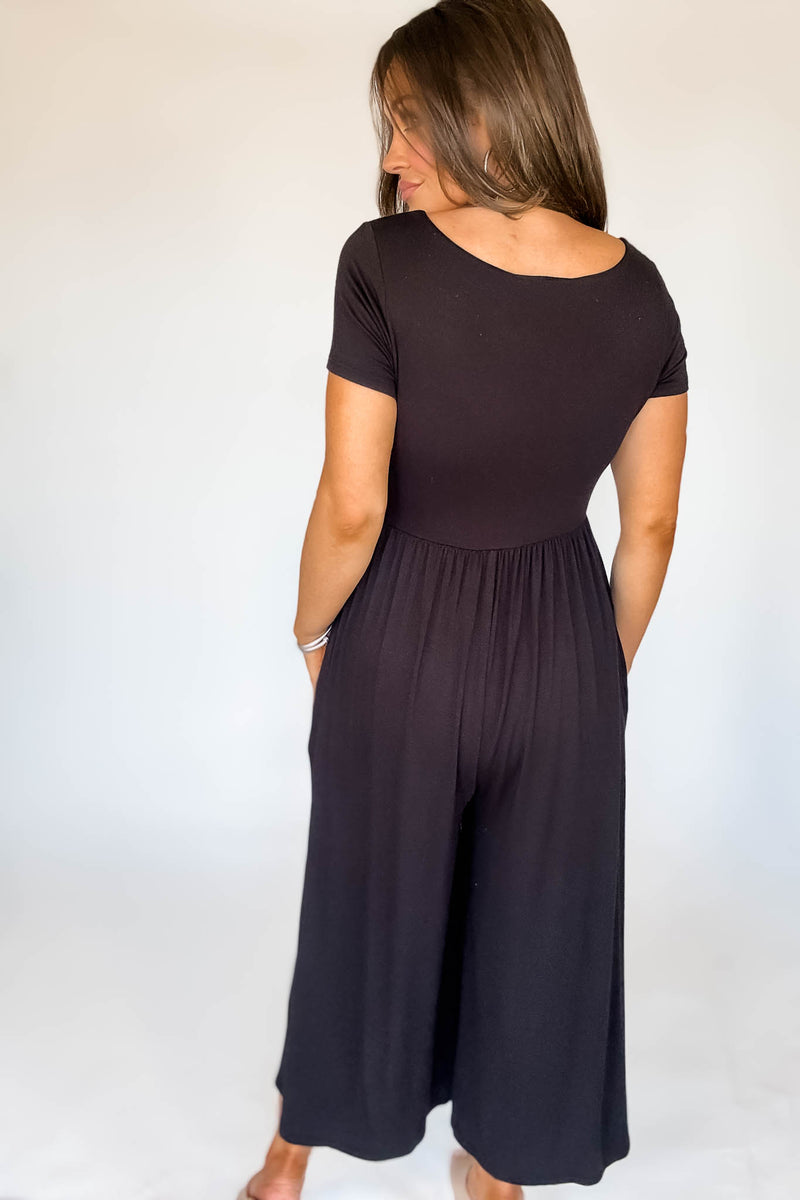 Black Double Layered Jumpsuit