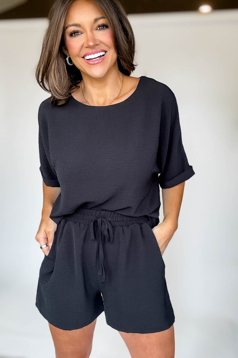 Sparrow Black Airflow Top