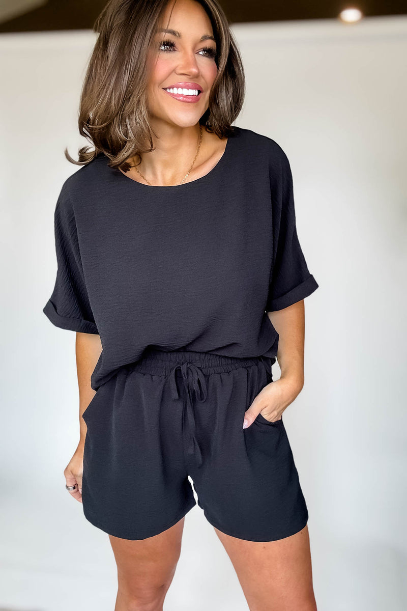 Sparrow Black Airflow Top