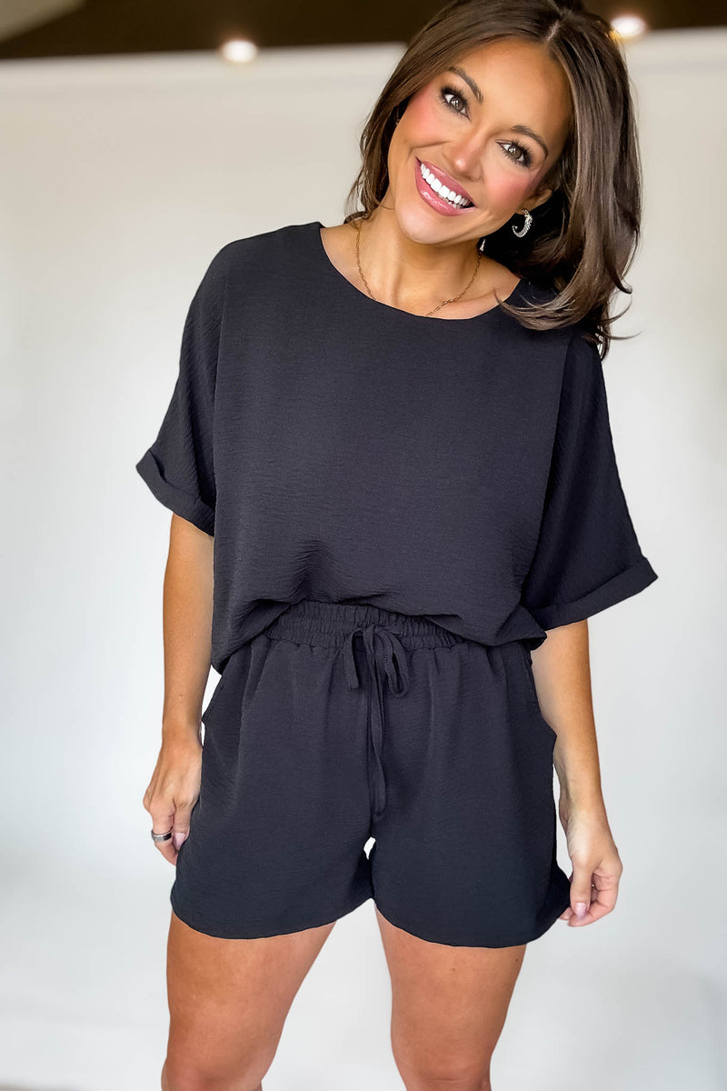 Sparrow Black Airflow Top