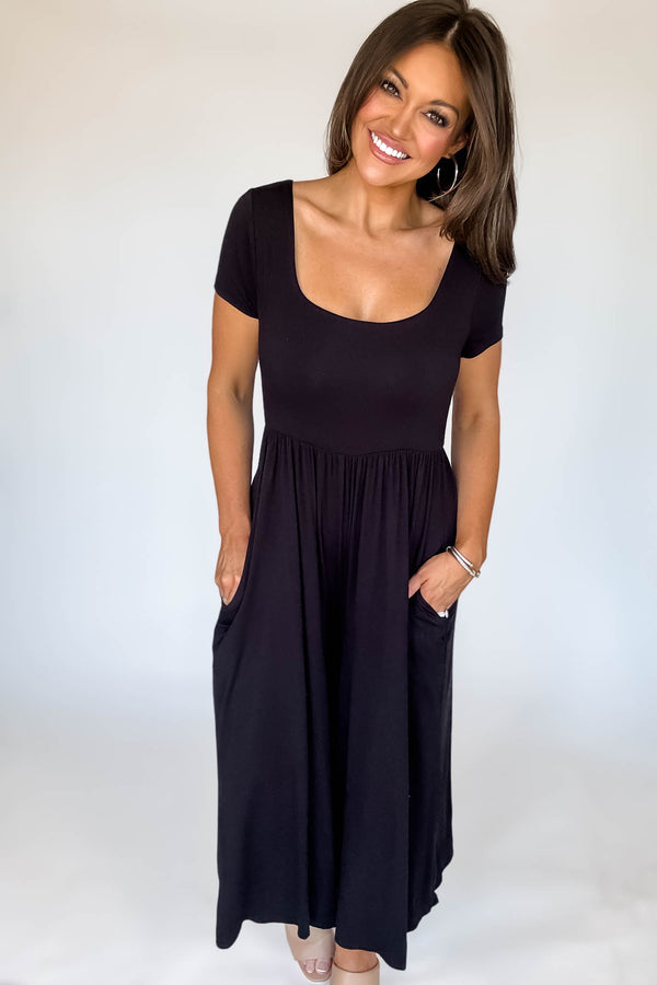Black Double Layered Jumpsuit