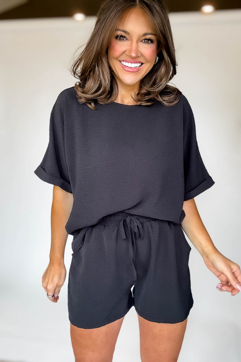 Sparrow Black Airflow Top