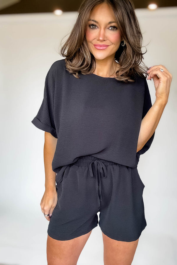 Sparrow Black Airflow Top