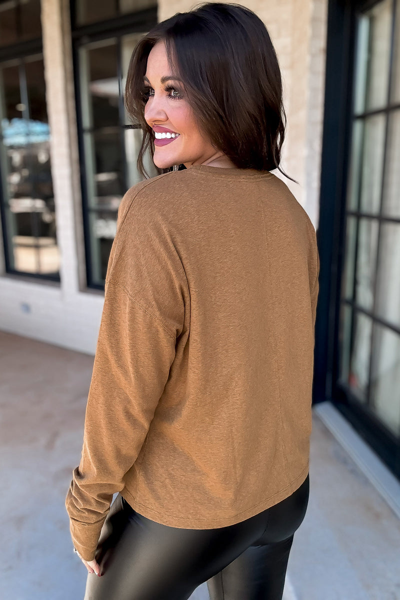 Girl Next Door Pale Brown Oversized T-Shirt