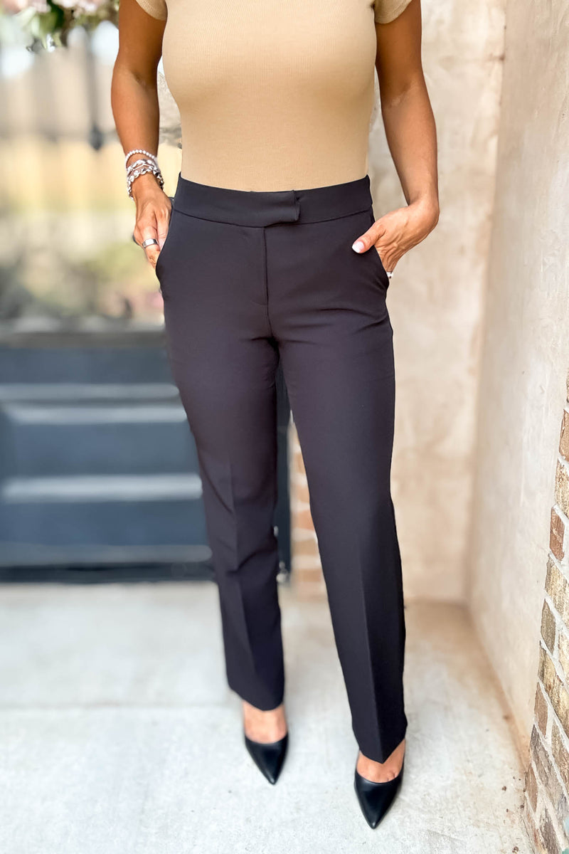 In Her Element Black High Waist Long Pants