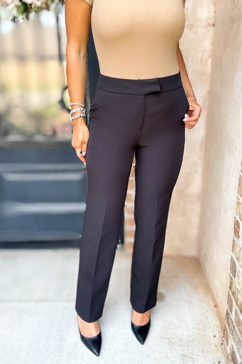 In Her Element Black High Waist Long Pants