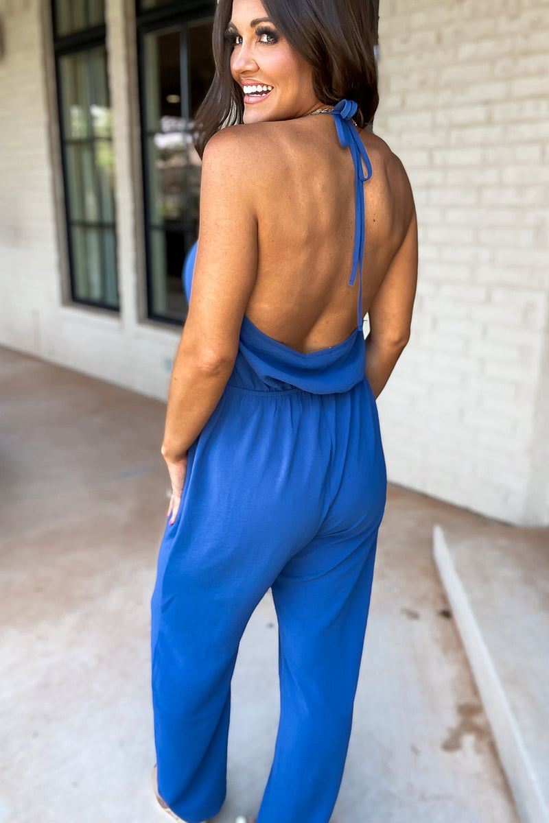My Only Desire Denim V-Neck Jumpsuit