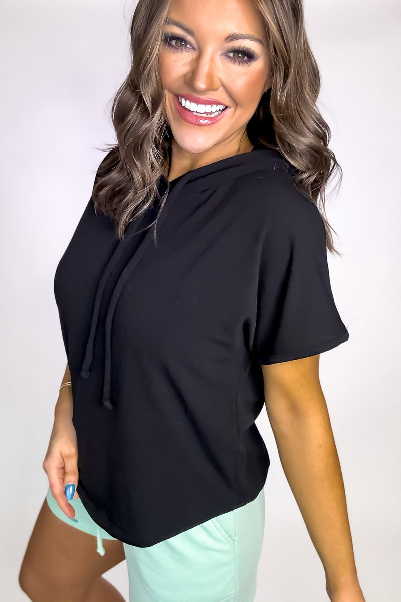 All Good Black Hoodie Top