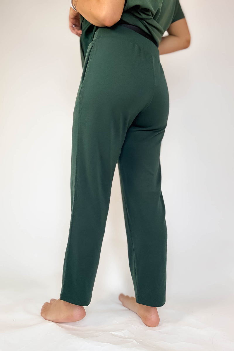 Laguna Deep Forest Soft Drape Cropped Pants