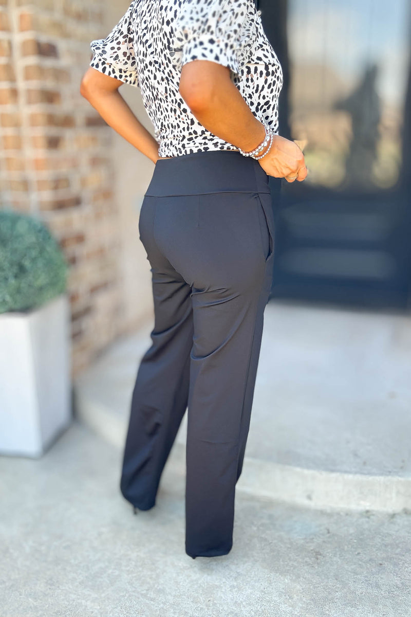 Mono B Nylon Blend Tailored Pants