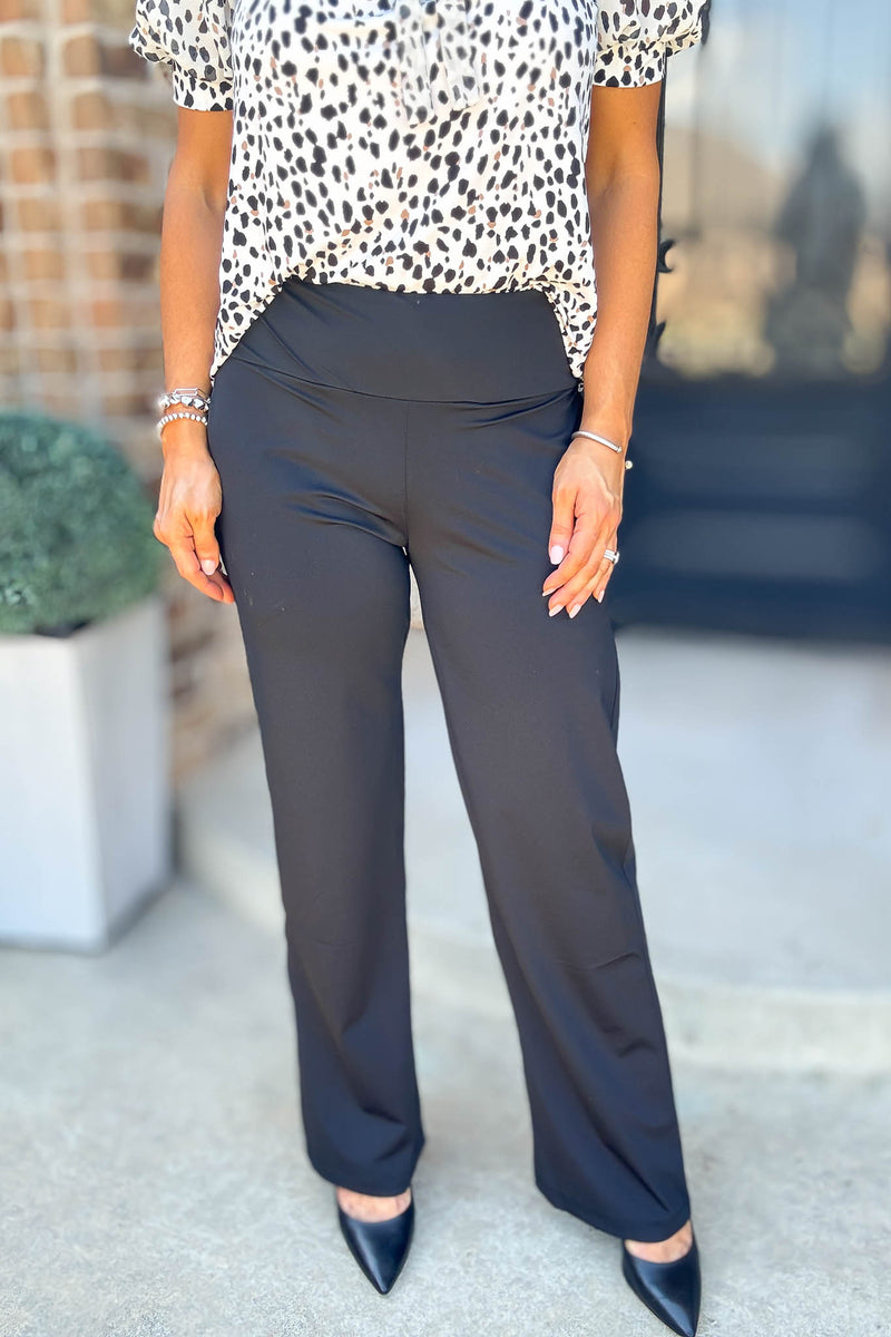 Mono B Nylon Blend Tailored Pants