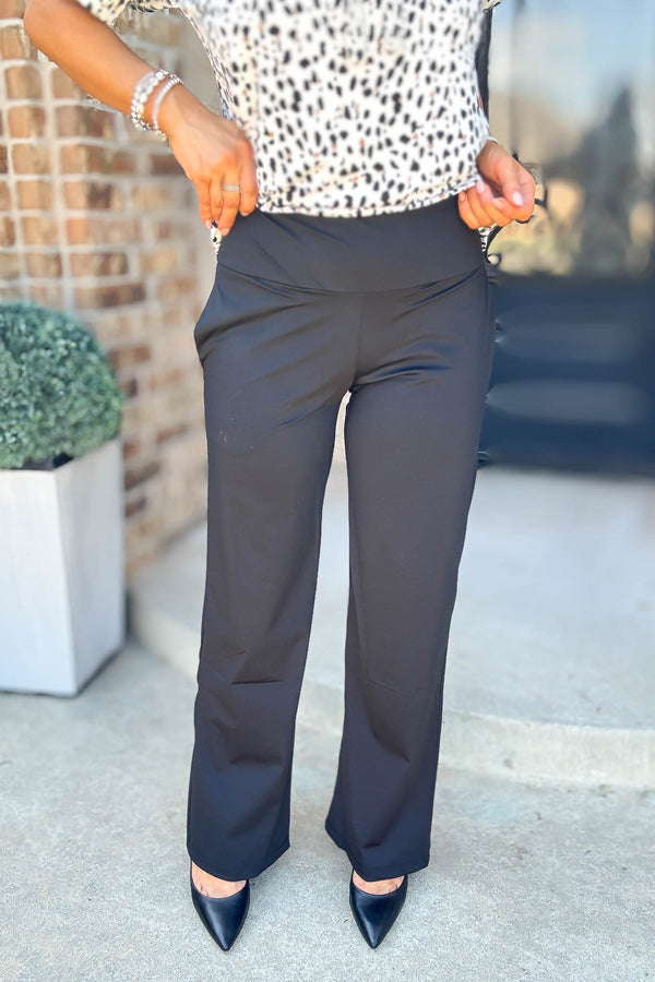 Mono B Nylon Blend Tailored Pants