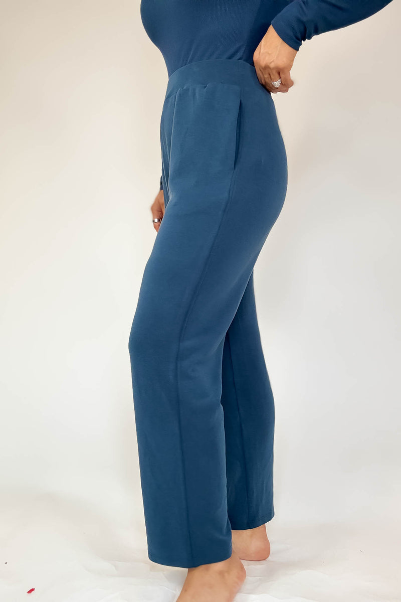 Laguna Midnight Navy Soft Drape Cropped Pants