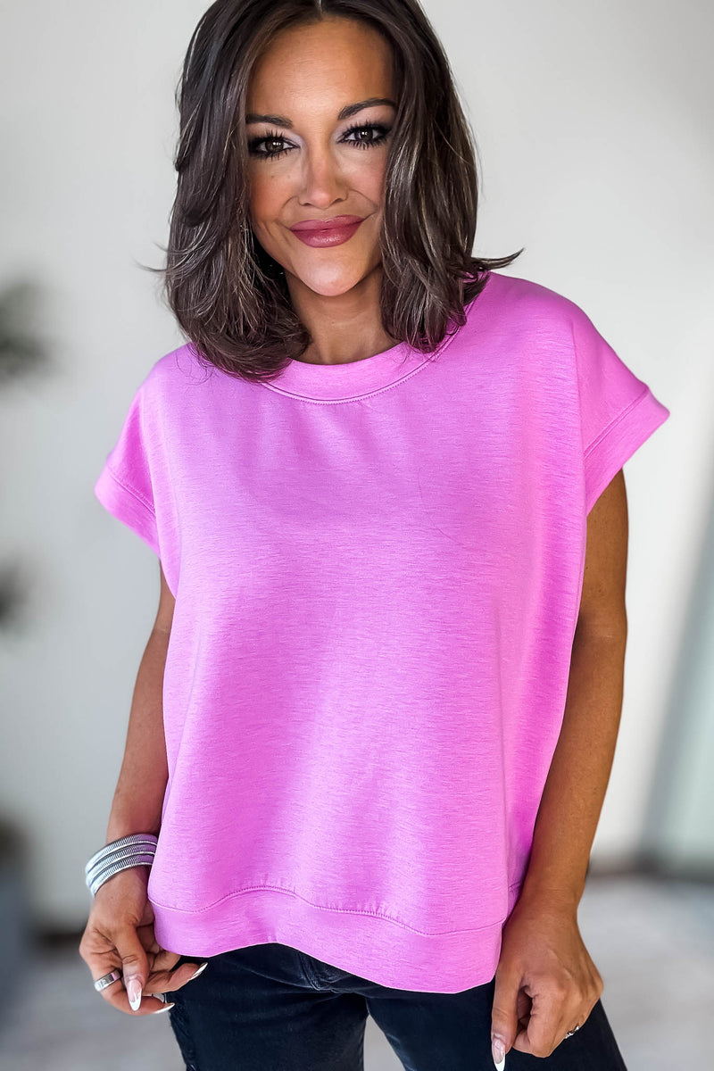 Scuba Bright Mauve Short Sleeve Sweatshirt