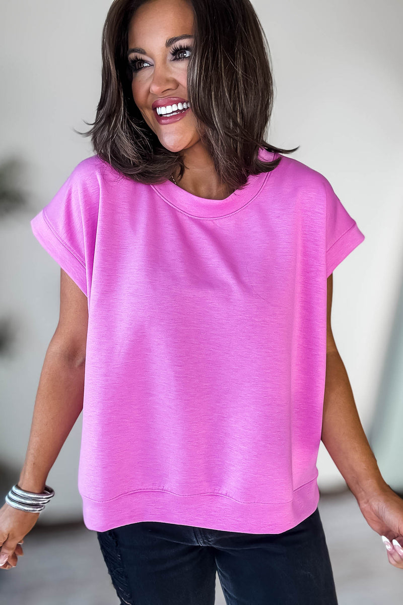 Scuba Bright Mauve Short Sleeve Sweatshirt
