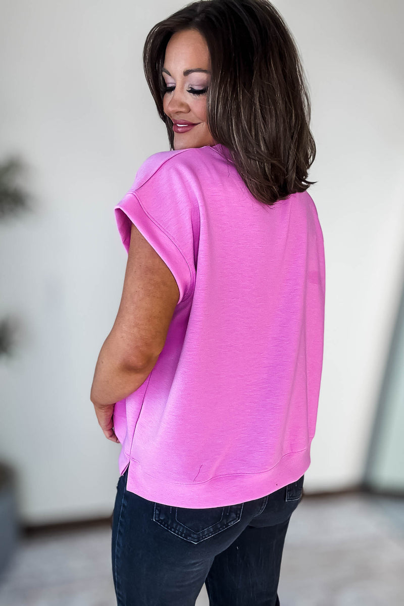Scuba Bright Mauve Short Sleeve Sweatshirt