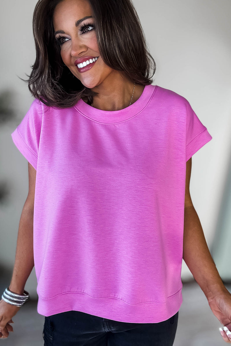 Scuba Bright Mauve Short Sleeve Sweatshirt