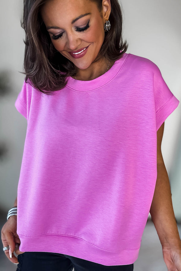 Scuba Bright Mauve Short Sleeve Sweatshirt