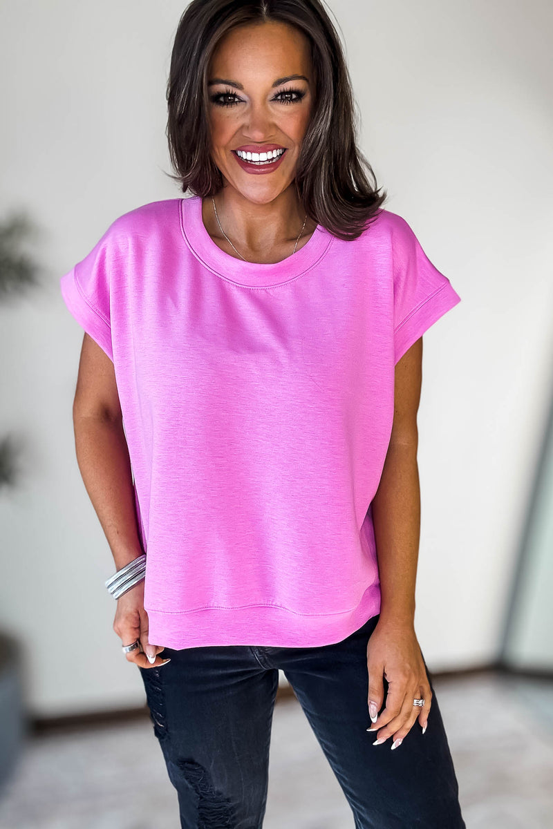 Scuba Bright Mauve Short Sleeve Sweatshirt
