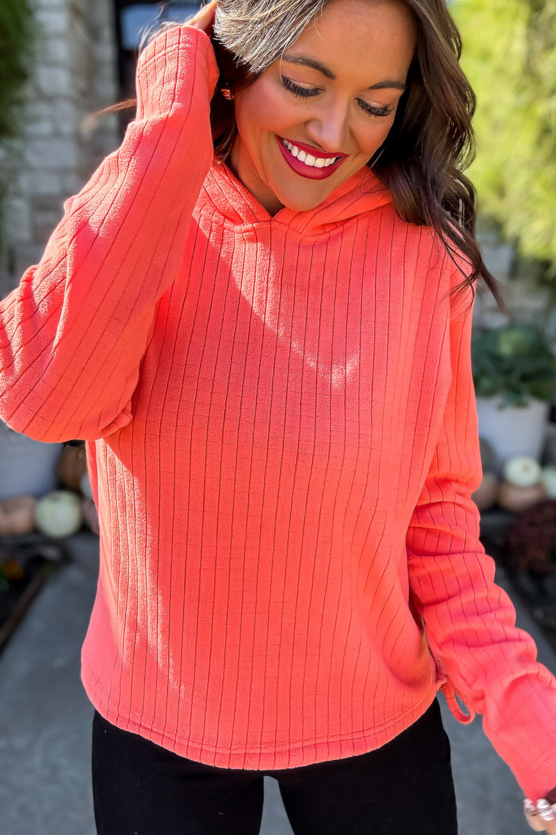 Live For The Frill Hot Coral Pullover
