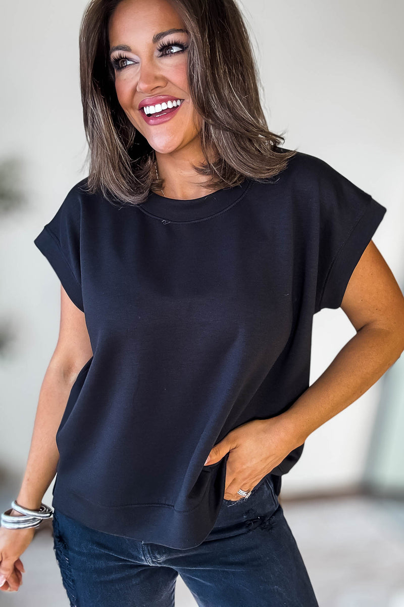 Scuba Black Short Sleeve Sweatshirt