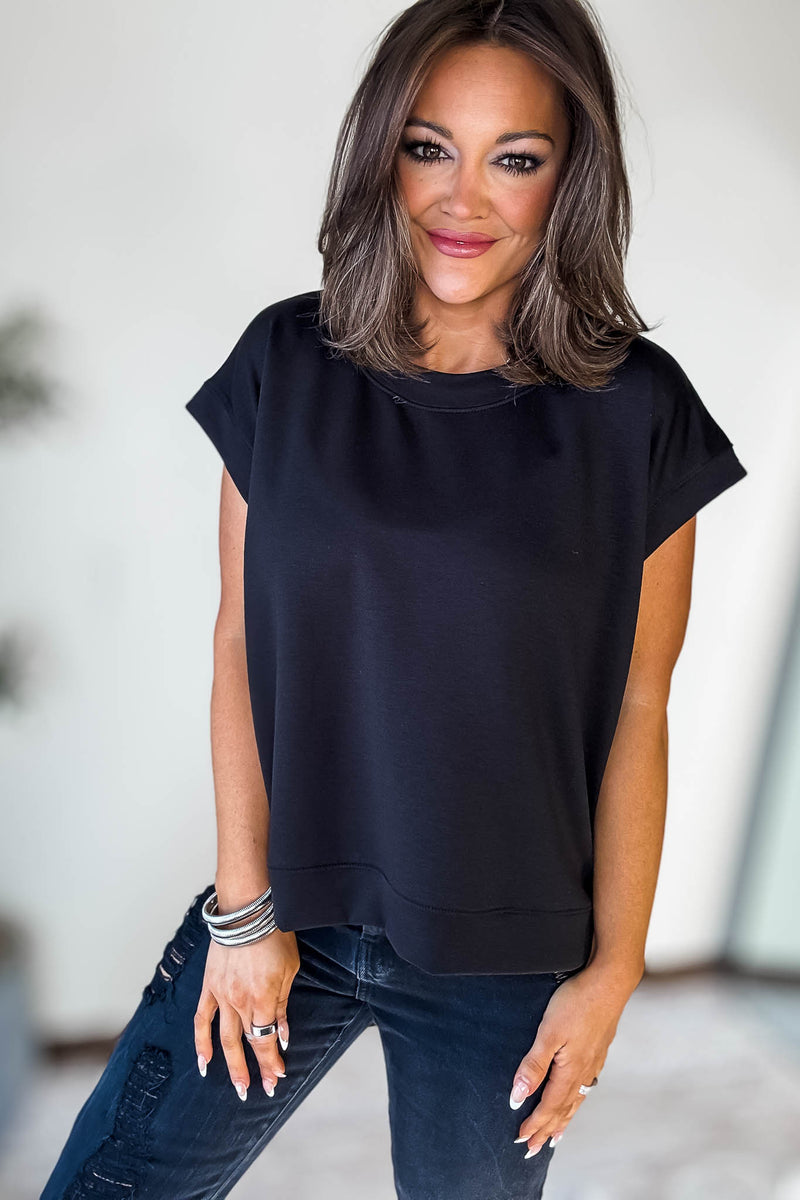 Scuba Black Short Sleeve Sweatshirt