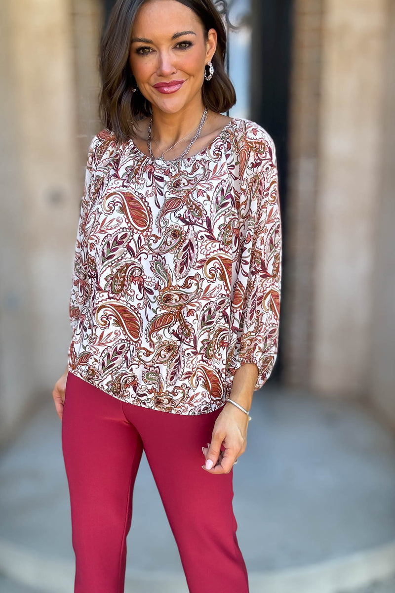 Floral Mix Media Bubble Hem Pleat Peasant