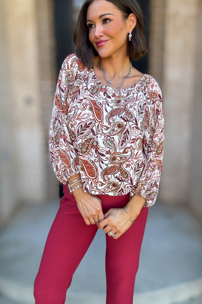 Floral Mix Media Bubble Hem Pleat Peasant