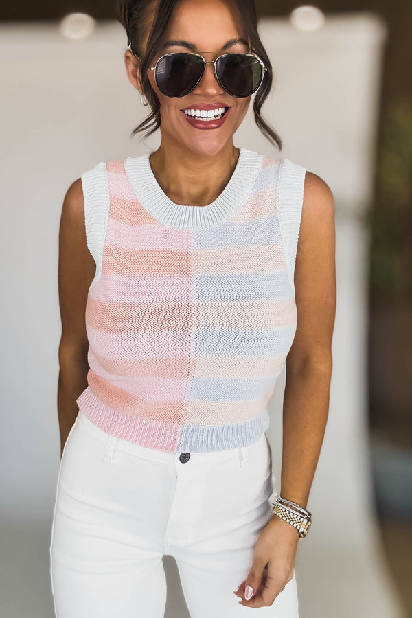 Sleeveless Mock Neck Color Black Cropped Sweater