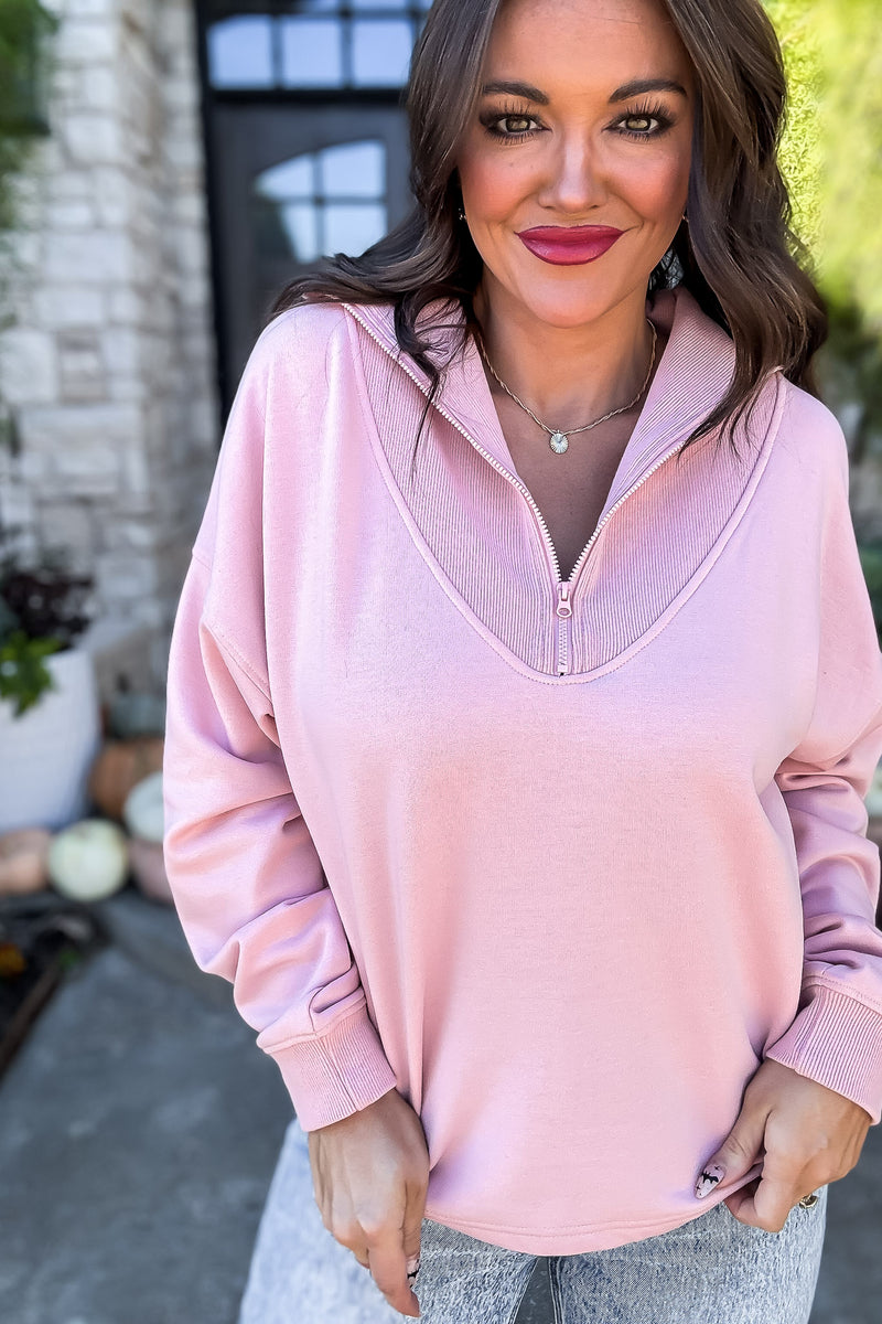 Feeling Alive Rose Pullover