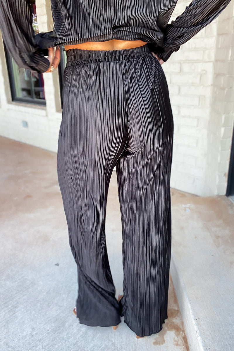 Fancy That Black Plisse Pants