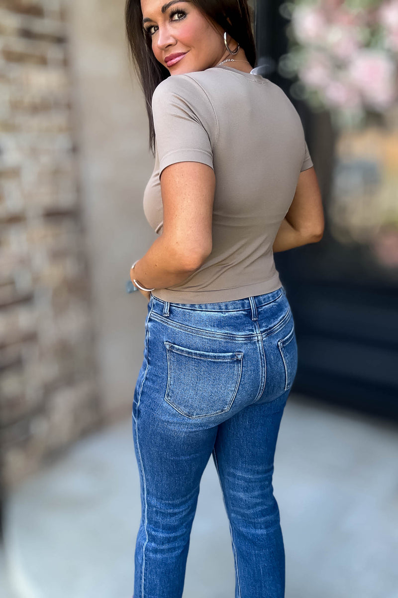 Best Deal Pale Coco Ultra-stretch Seamless Crew-neck Crop Top