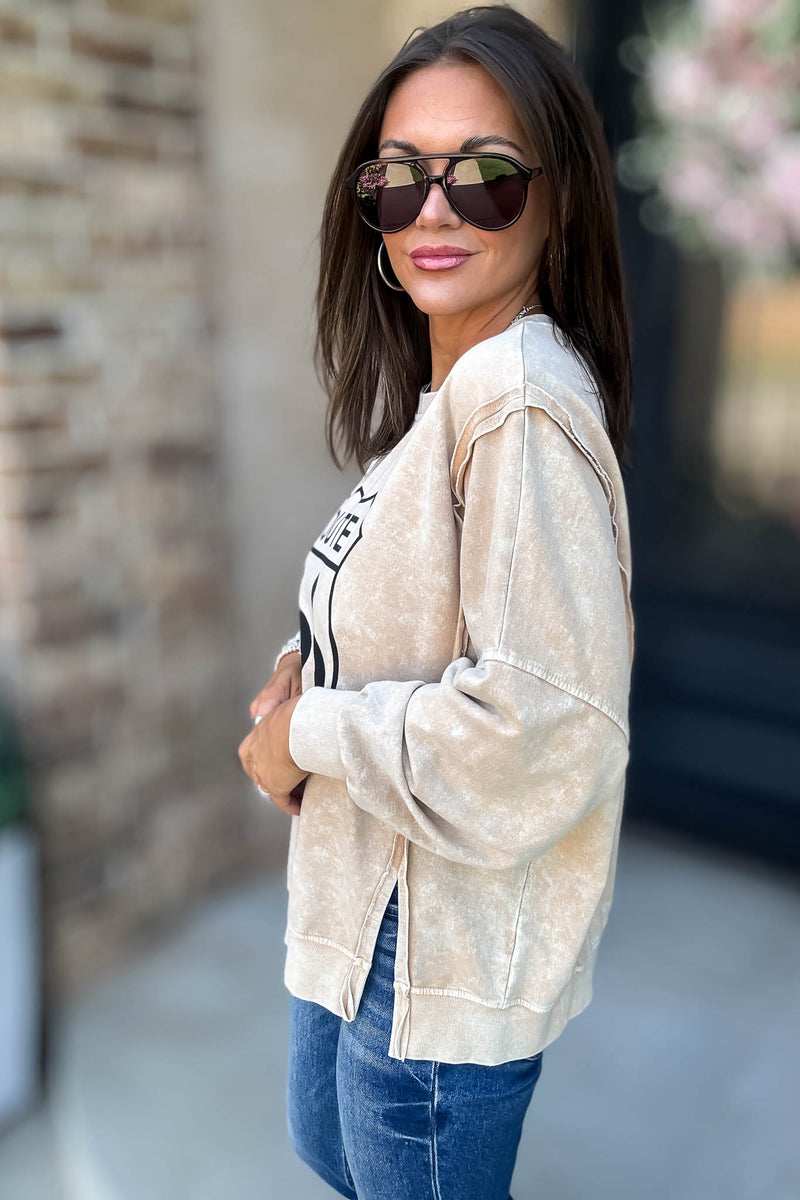 Route 66 Long Sleeve Knit Top