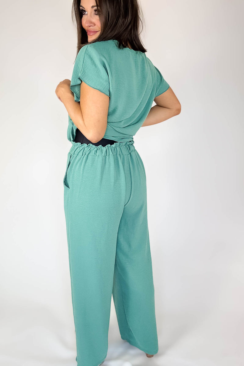 Just This Once Green Pants