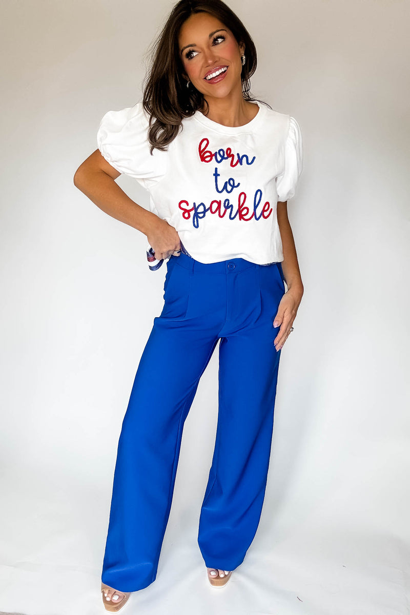 State Of Mind Azure Full-Length Vertigo Blazer Pants