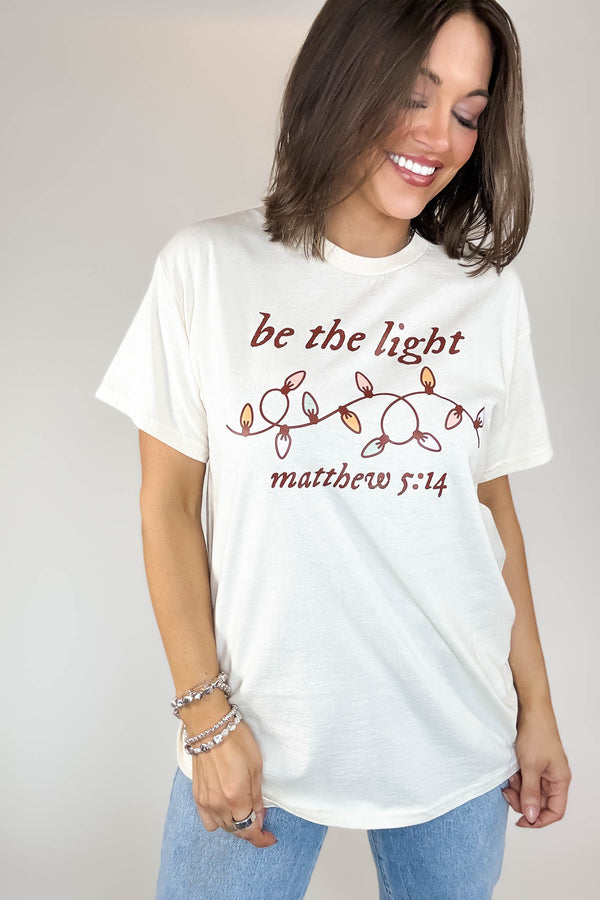 Be The Light Christian Graphic Heavy Cotton Tee