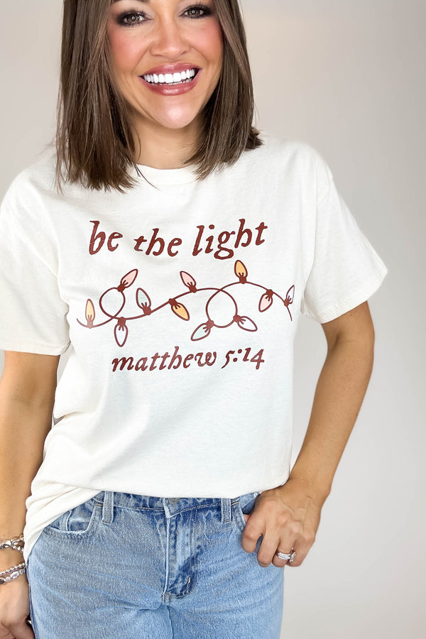 Be The Light Christian Graphic Heavy Cotton Tee