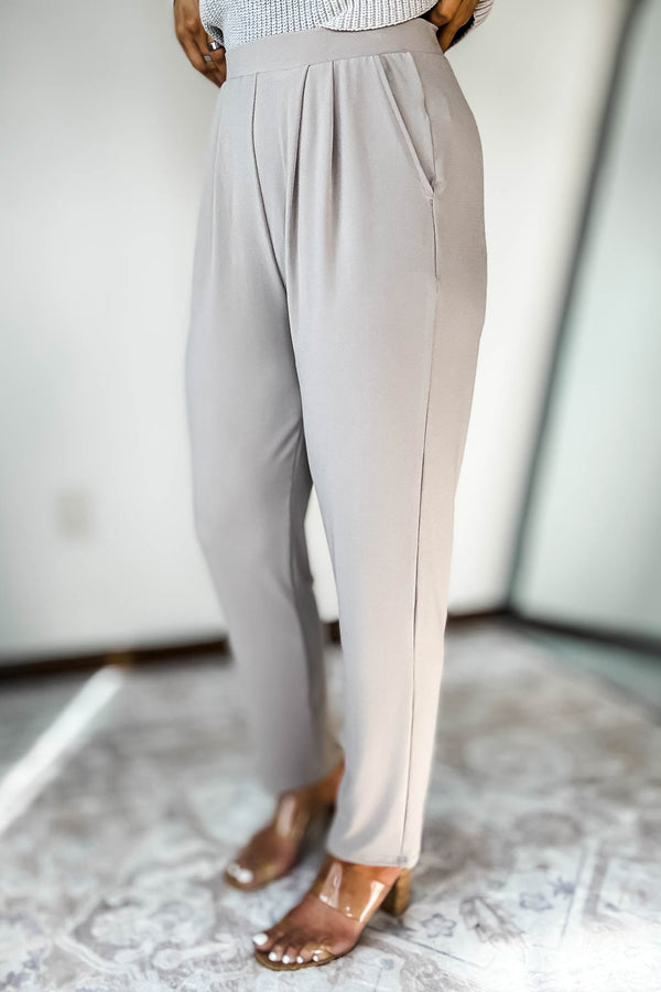 Dress It Up Ash Mocha Stretch Dress Pants
