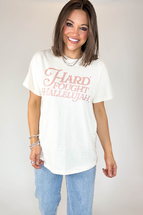 Hard Fought Hallelujah Graphic Heavy Cotton Tee